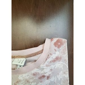 Pink velvet oversized tee